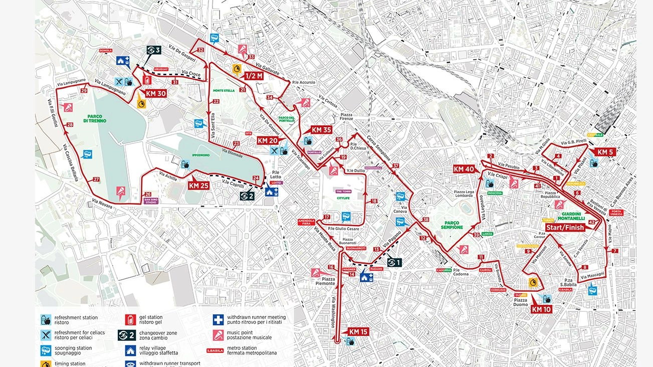 Percorso Milano Marathon 2018