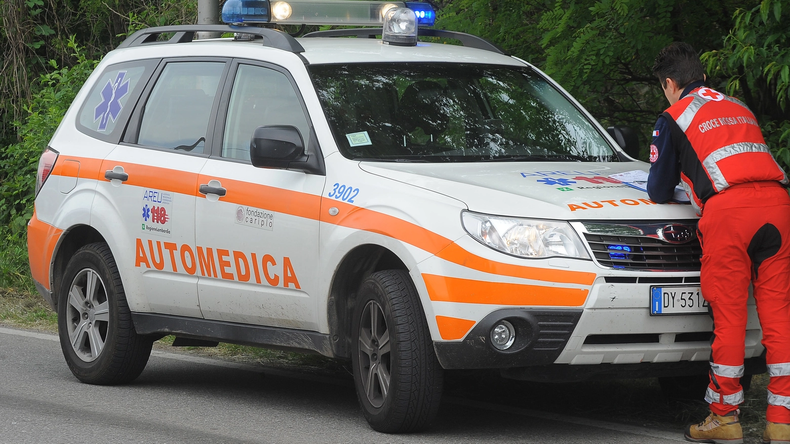 Sul posto dell'incidente arrivò anche un'automedica (Archivio)