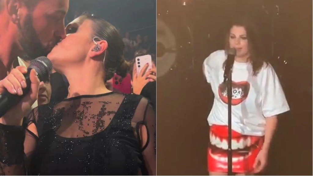 La cantante ha dato un bacio a stampo al fashion blogger Paolo Ranieri, che ha ripostato il video che ha scatenato le critiche