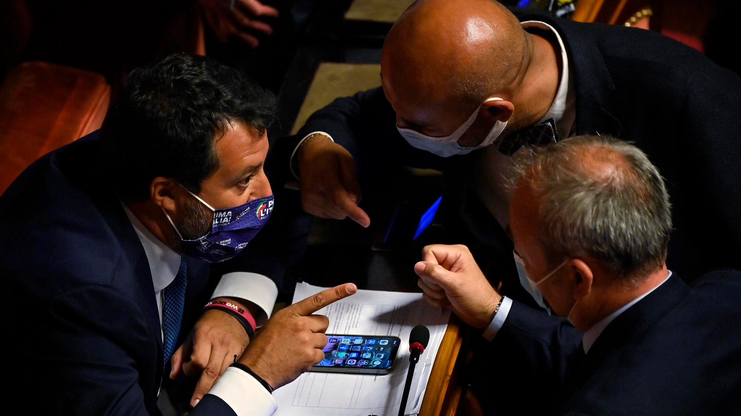 Salvini, Pillon e Ostellari a colloquio prima del voto