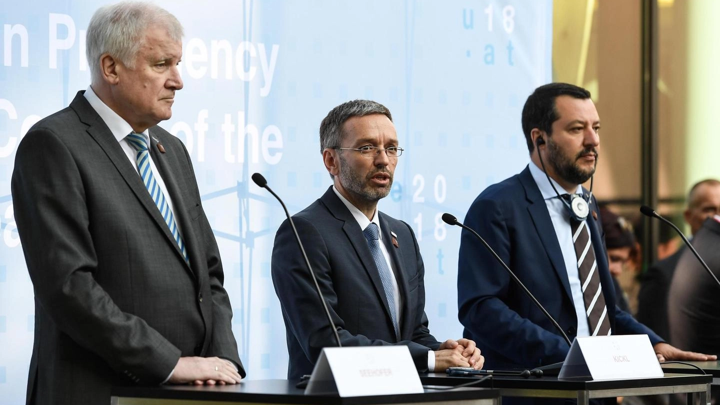 Horst Seehofer, Herbert Kickl e Matteo Salvini (Ansa)