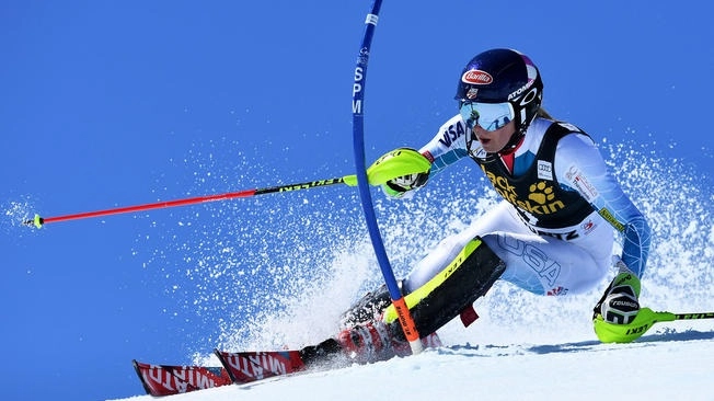 Una gara di sci delle Olimpiadi invernali dello scorso anno