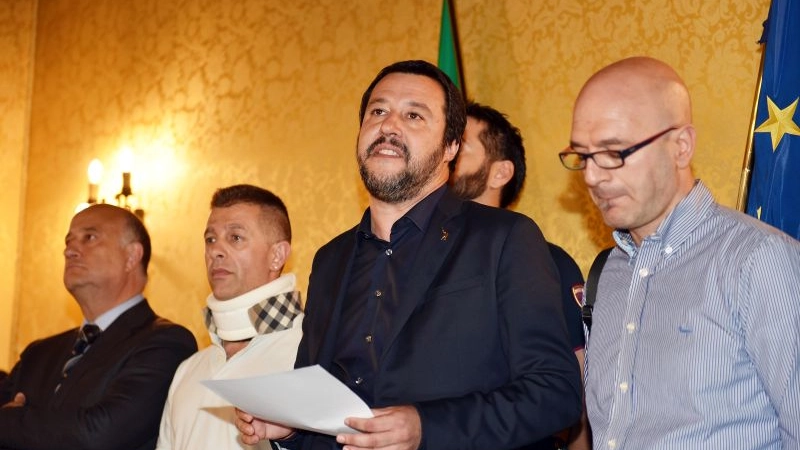 Salvini a Como per gli autisti picchiati (Cusa)