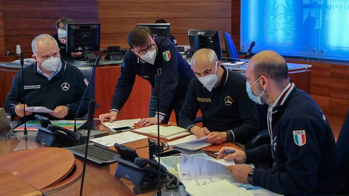 Il vertice della protezione civile coordinato dal Capo Dipartimento Fabrizio Curcio