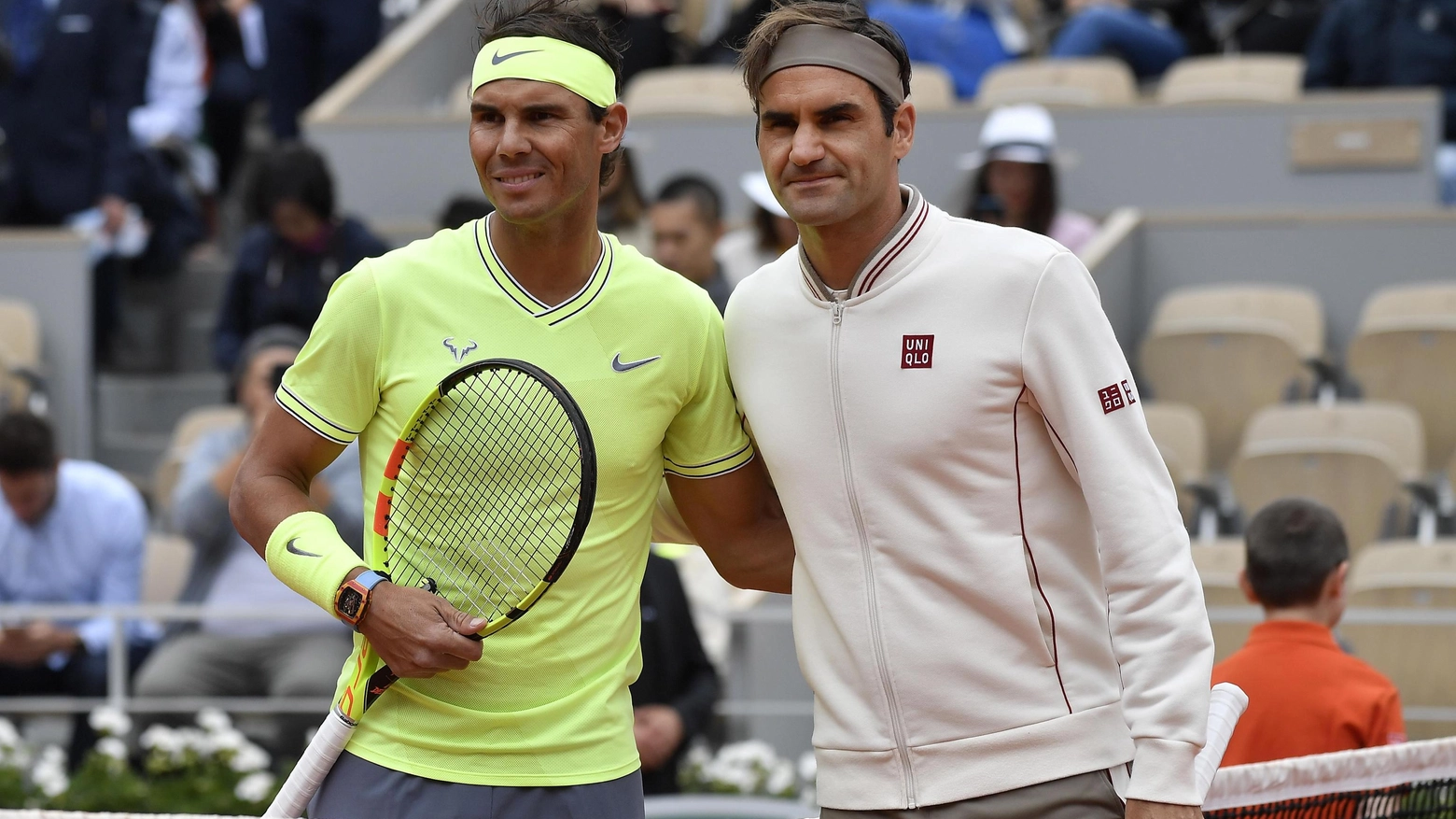 Roger Federer e Rafael Nadal (Ansa)