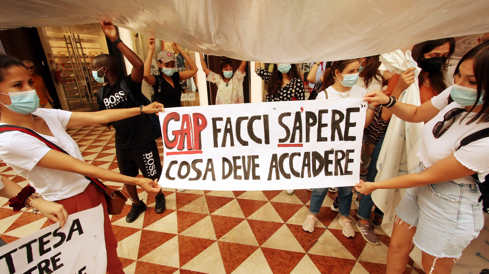 Manifestazione lavoratori Gap