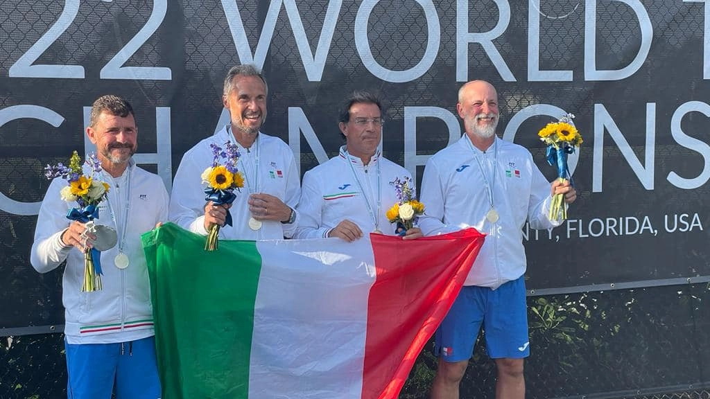 La nazionale italiana vince l'argento ai Mondiali Master di tennis negli Stati Uniti