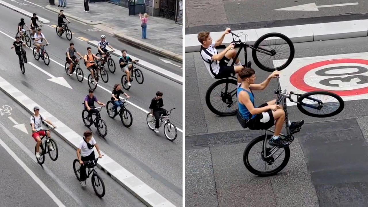 Alcuni dei bike riders che hanno invaso Corso Buenos Aires il 17 settembre
