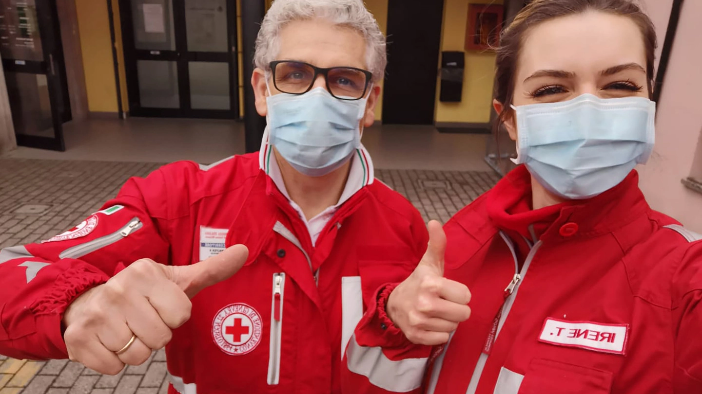 I volontari della Croce Rossa