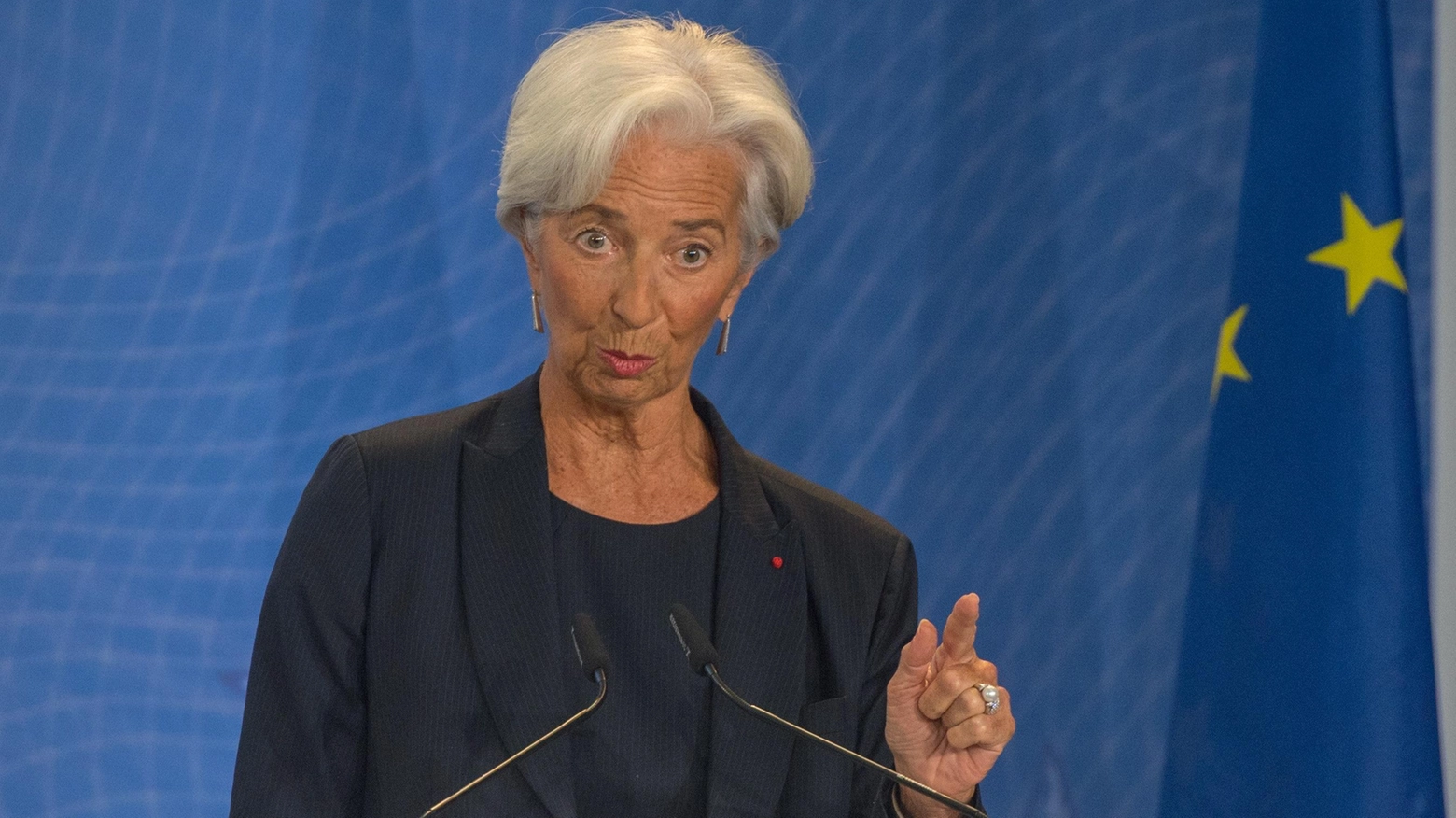 Christine Lagarde, presidente della Bce (Ansa)