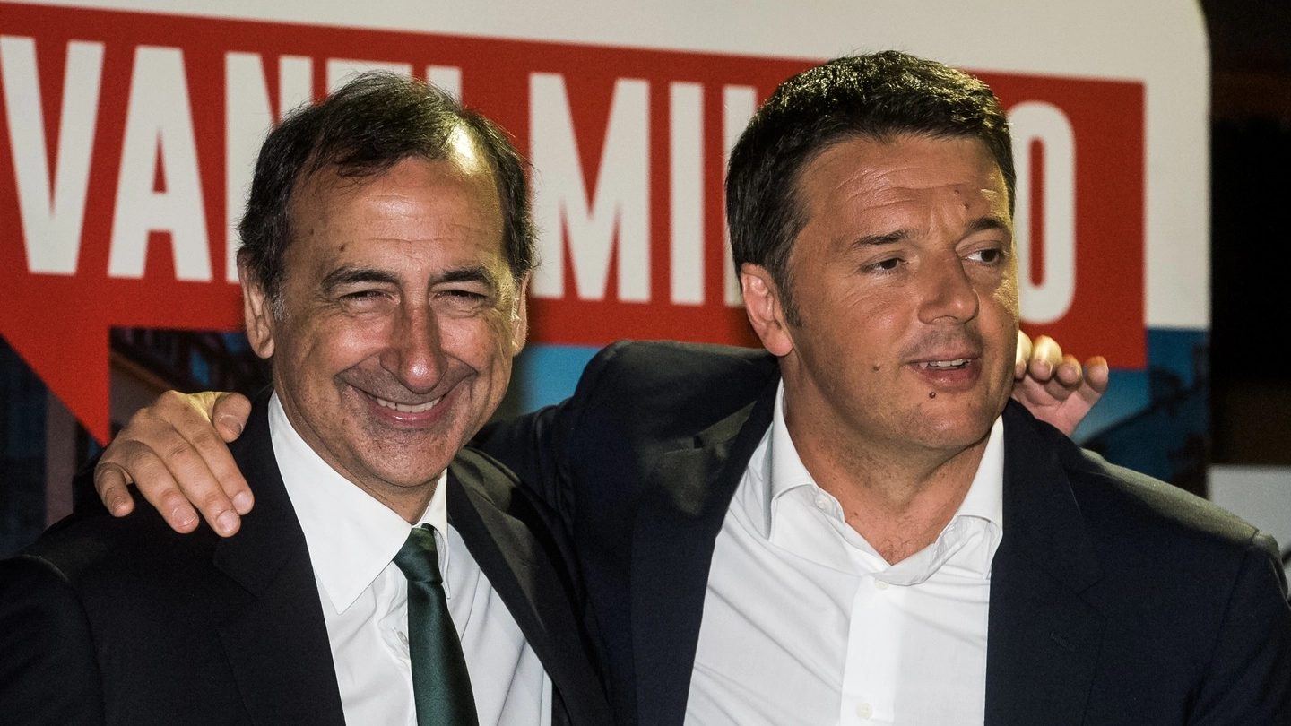 Matteo Renzi e Beppe Sala a Milano