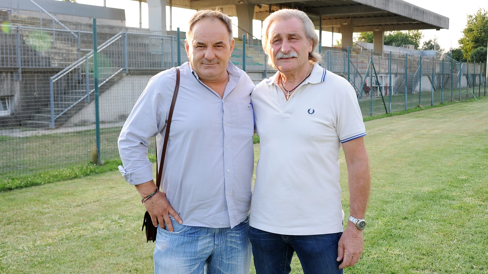 L'allenatore Tiziano Senziani e il presidente Marino Ceriani