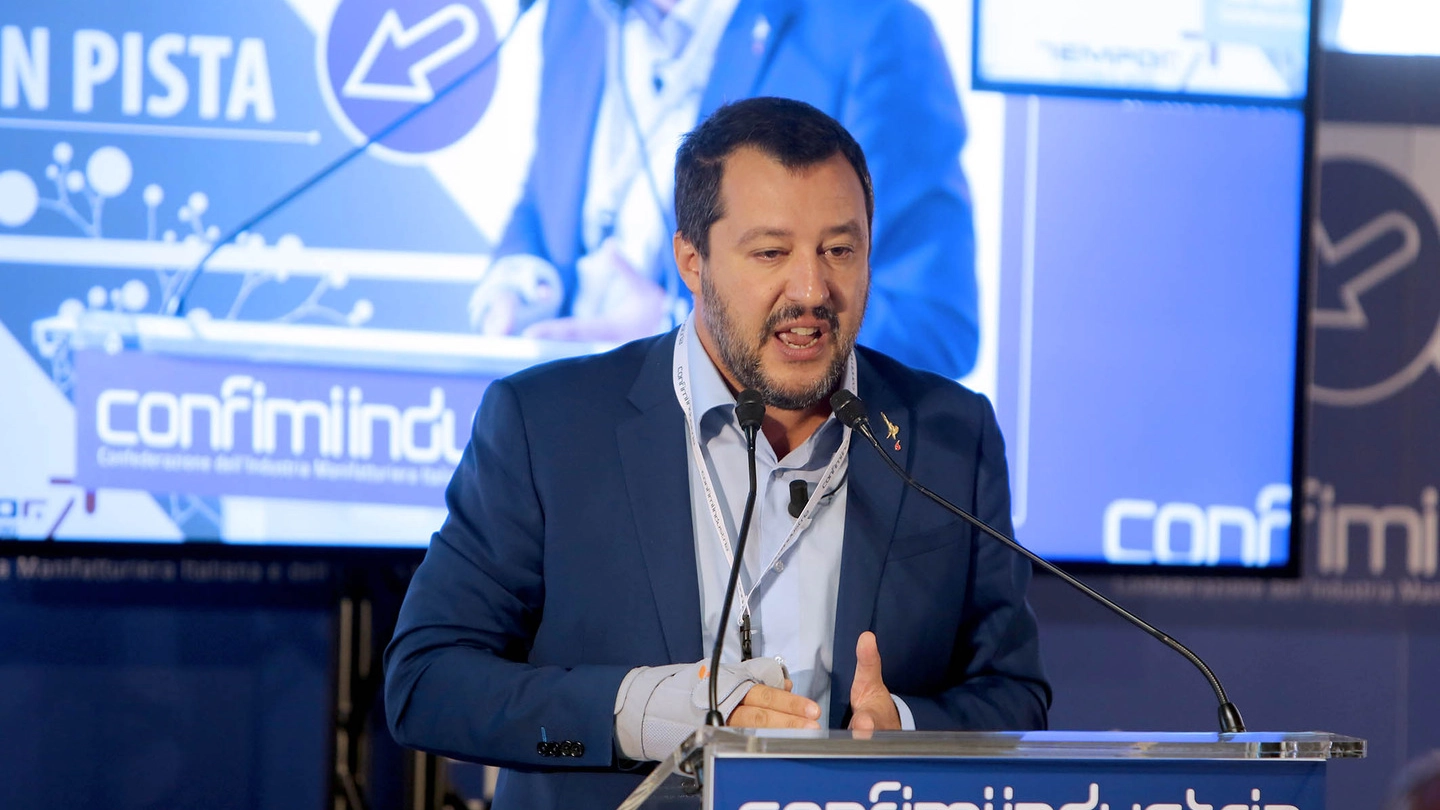 Il ministro Matteo Salvini a Monza