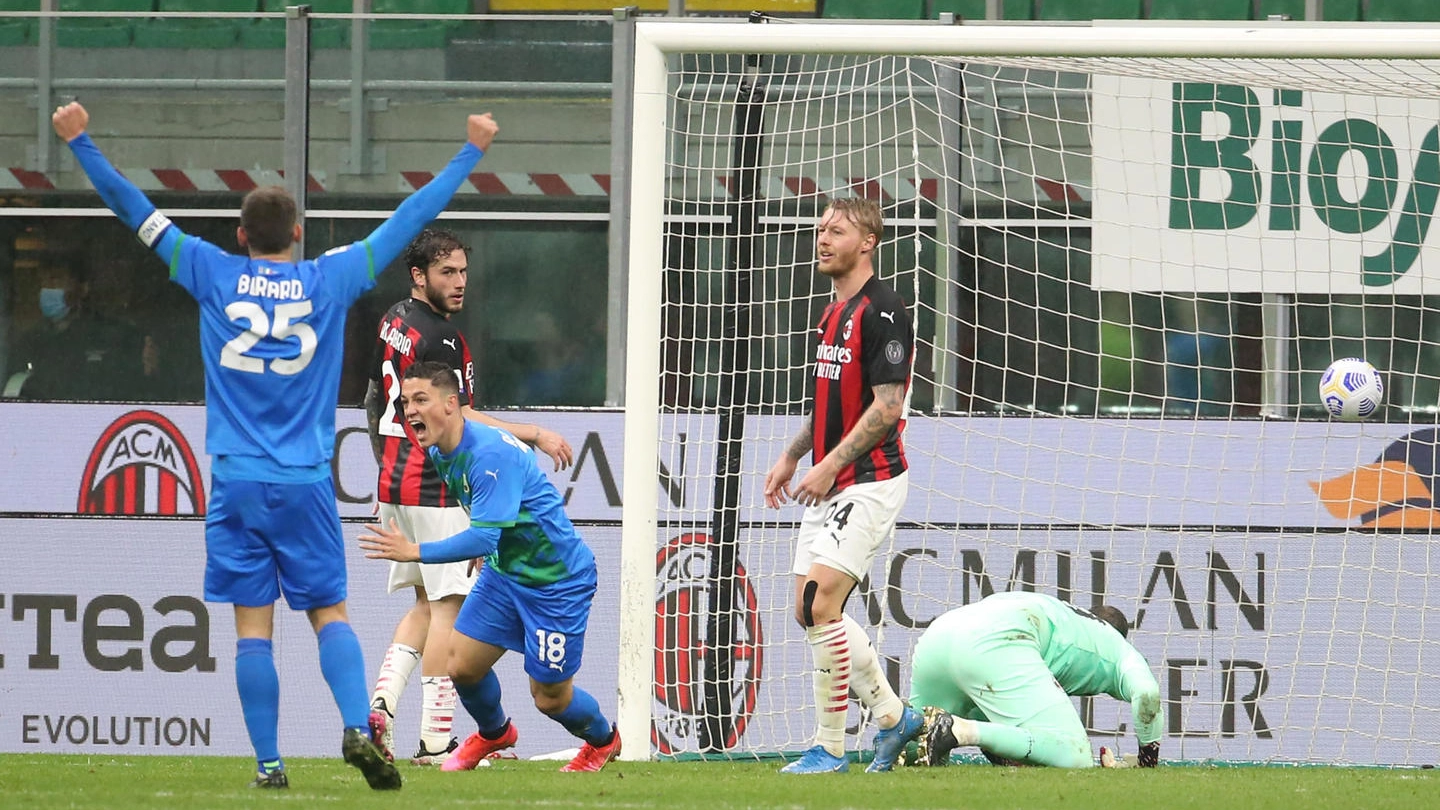 Il Milan cade per 2-1 contro il Sassuolo