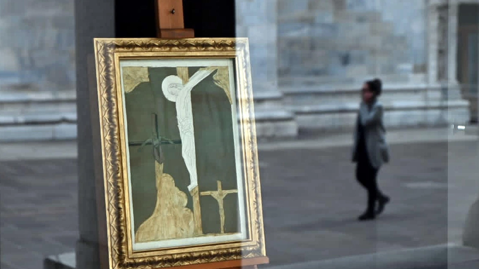 “Crocifissione” di Radice nel Palazzo dei Canonici “Crocifissione” di Radice nel Palazzo dei Canonici