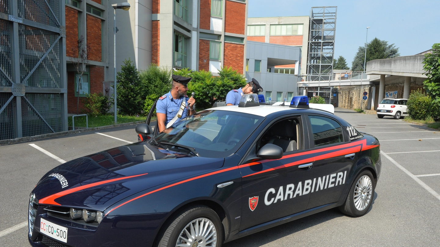 L'intervento dei carabinieri