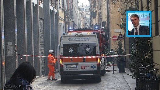 Incendio via della Spiga e la vittima Tomaso Renoldi Bracco (foto Bracco.com)