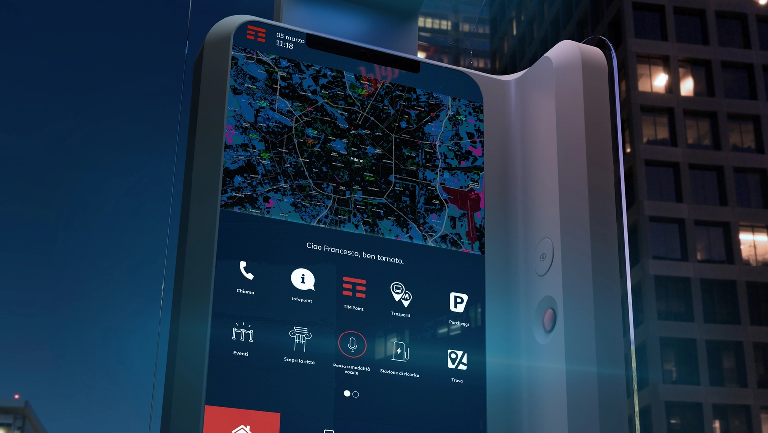 Le nuove cabine telefoniche