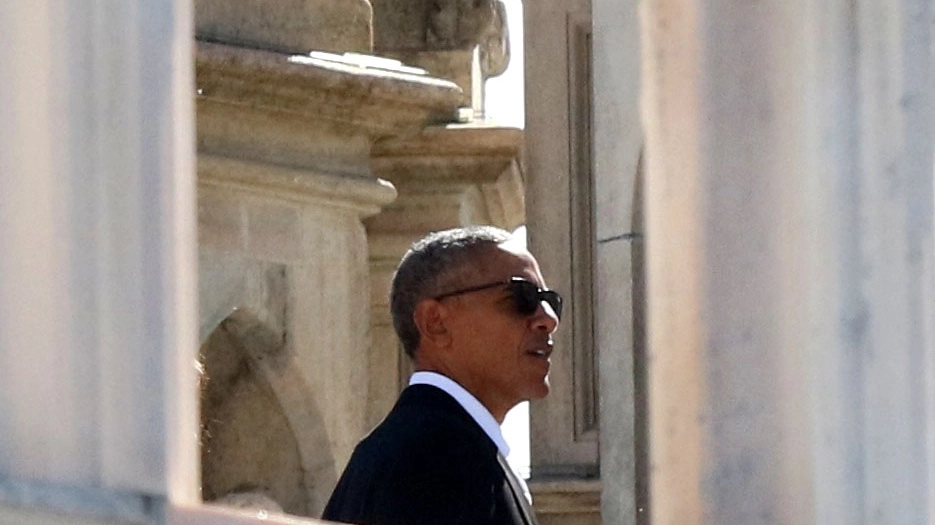 Obama  fra le guglie del Duomo