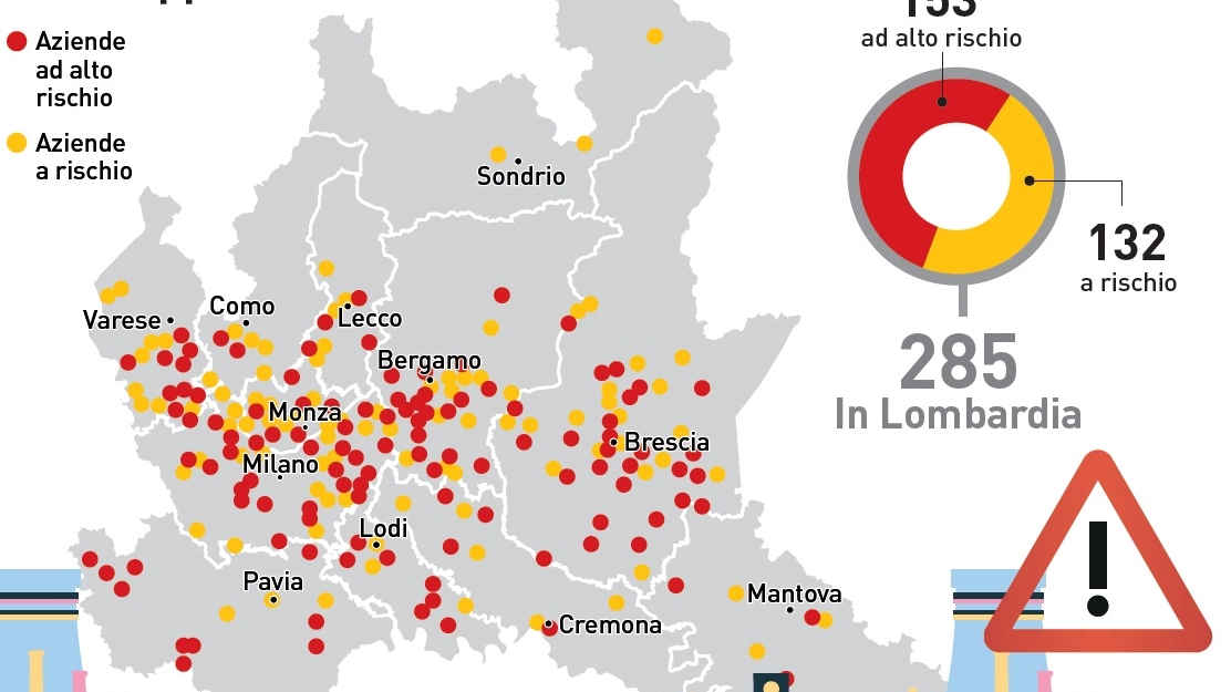 La geografia del rischio disastro industriale in Lombardia