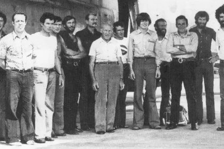 La spedizione dei Ragni di Lecco al Lotshe ('75); Al centro Ricvcardo Cassin, a destra Mario Conti e Reinhold Messner