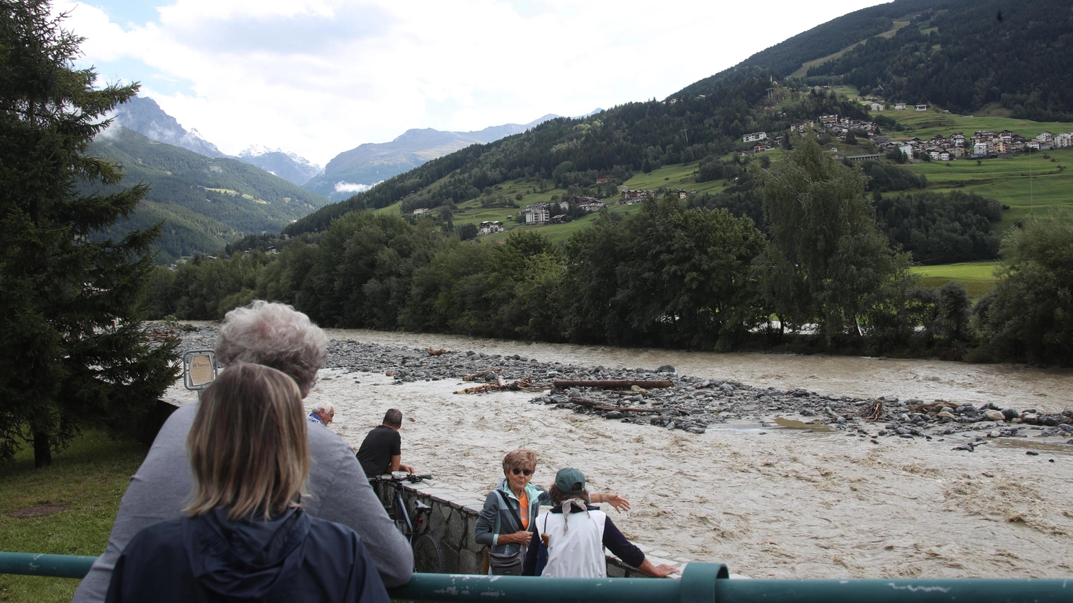 Il torrente esondato a Bormio