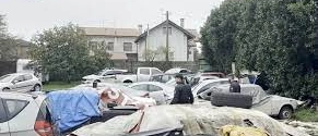 Anche con l’aiuto di elicotteri la Finanza ha scoperto una vasta area dove erano stoccate 60mila tonnellate di rifiuti e rottami di autovetture