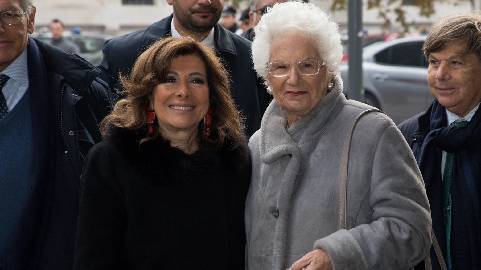 La presidente del Senato Elisabetta Casellati e Liliana Segre al memoriale della Shoah