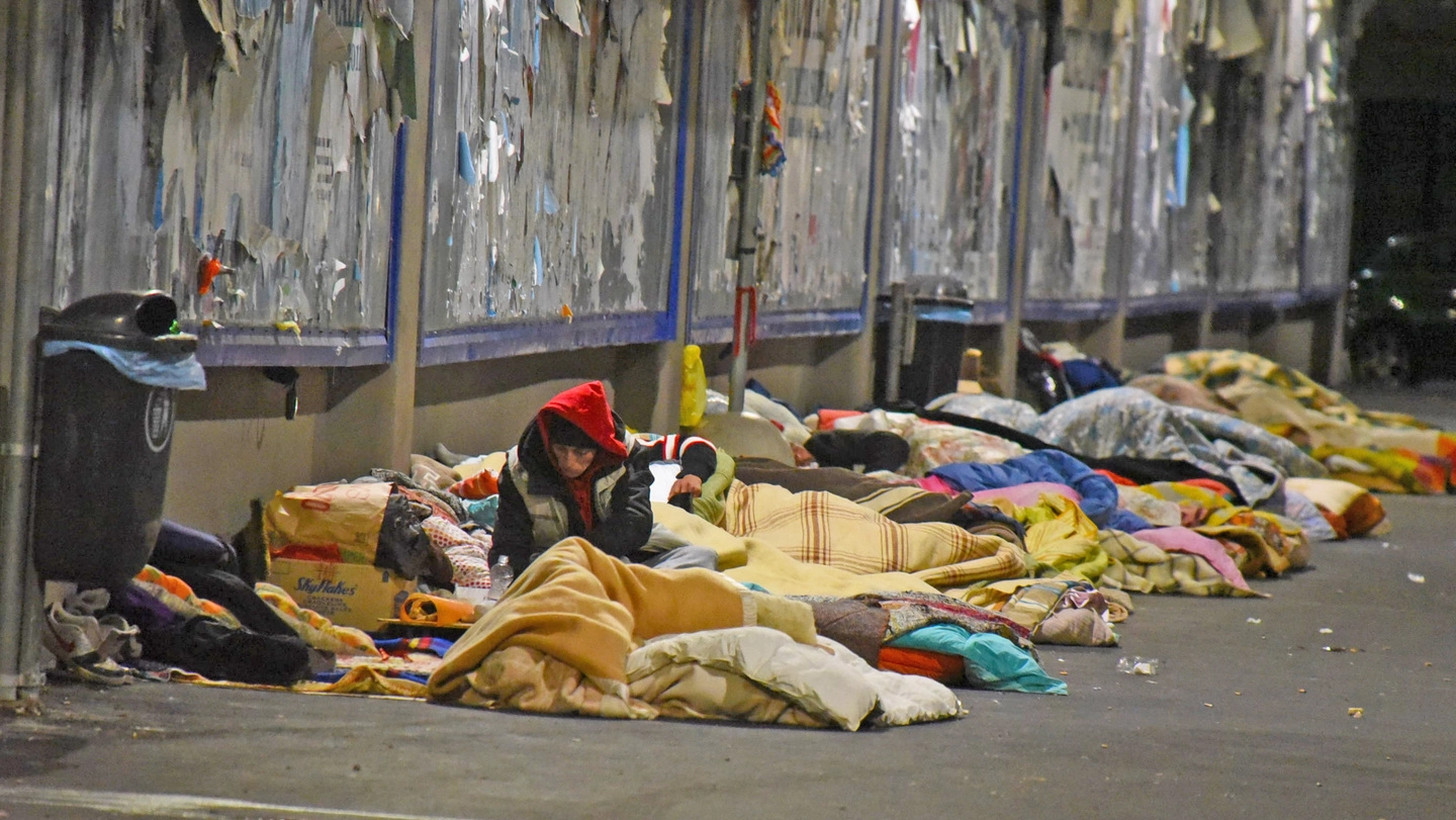 Alcuni senzatetto (Foto d'archivio)