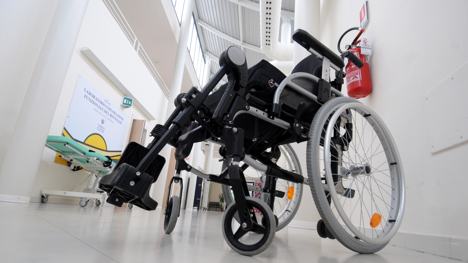 Una sedia a rotelle (Foto d'archivio)