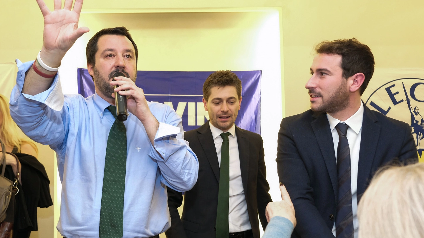 Matteo Salvini con Giacomo Ghilardi