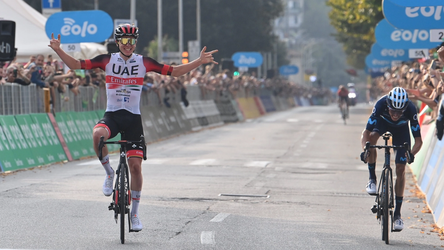 La vittoria di Tadej Pogacar al Lombardia 2022
