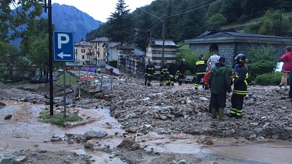 I danni dell'alluvione a Casargo 
