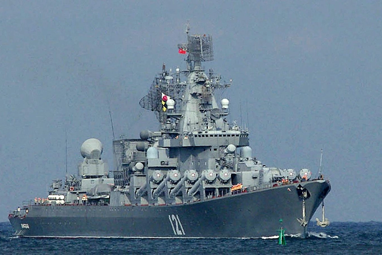 L'incrociatore russo Moskva (Ansa)