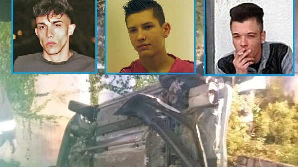 Le vittime dell'incidente, da sin: Michele Duchino, Alexander Solovyev e Alfonso Tolone