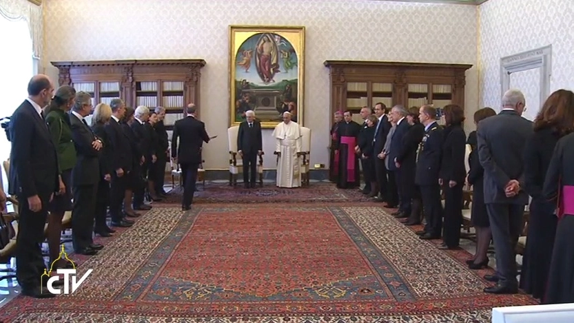 Mattarella in Vaticano incontra Papa Francesco
