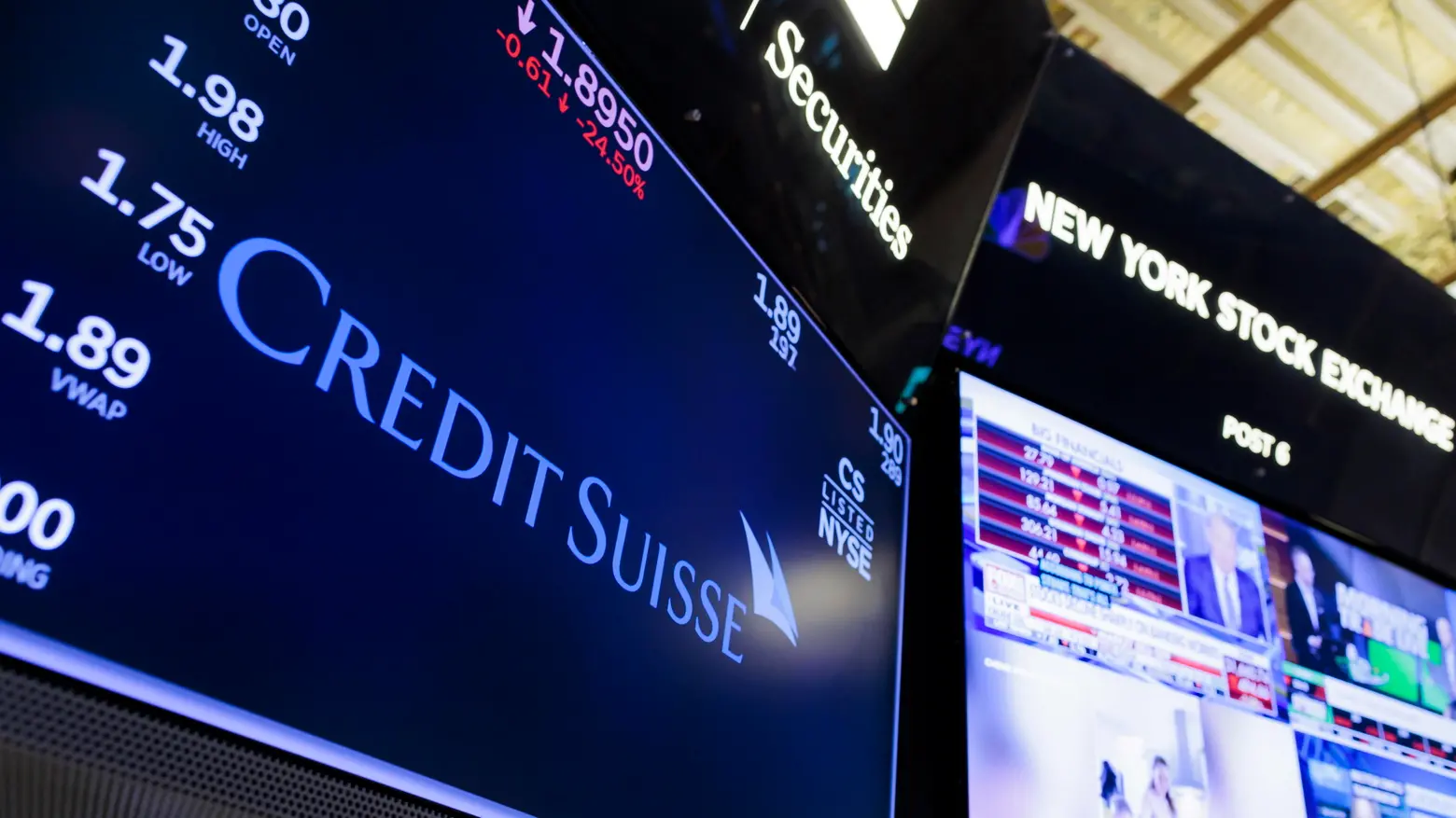 Credit Suisse trascina a fondo le Borse europee