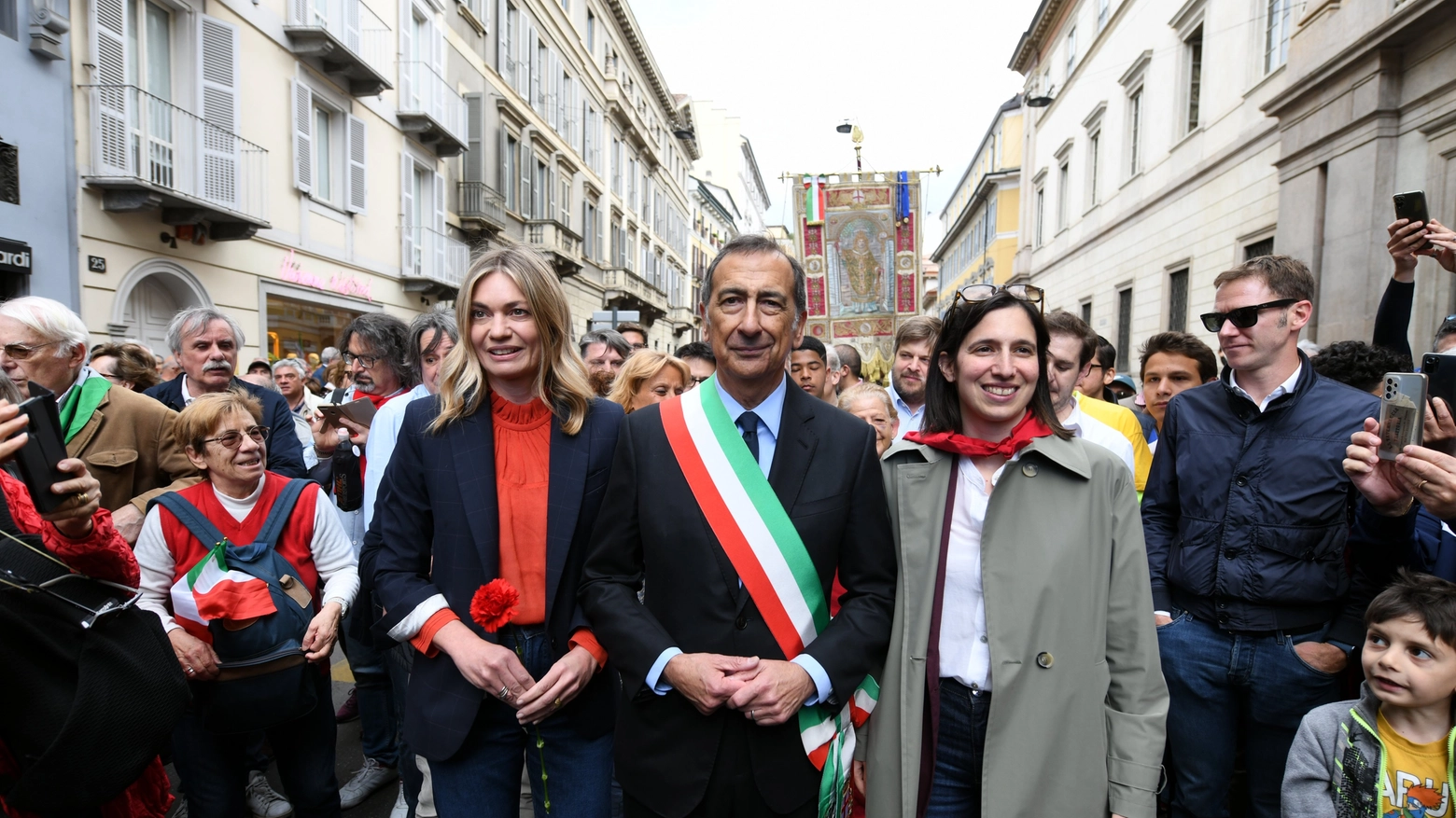 Chiara Bazoli, Beppe Sala e Elly Schlein
