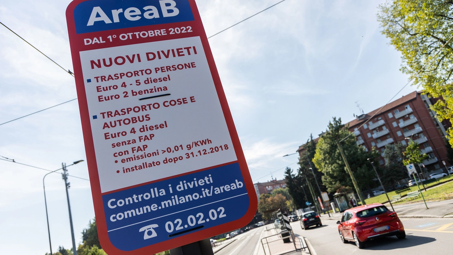 Il varco di Area B in via Mecenate