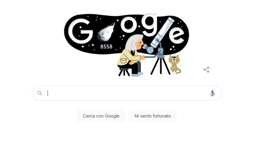 Il Doodle di Google dedicato a Margherita Hack