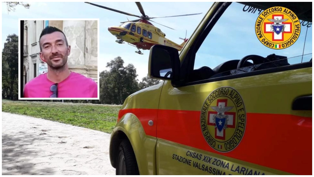 Soccorsi mobilitati alla ricerca di Claudio Ongaro, nel riquadro