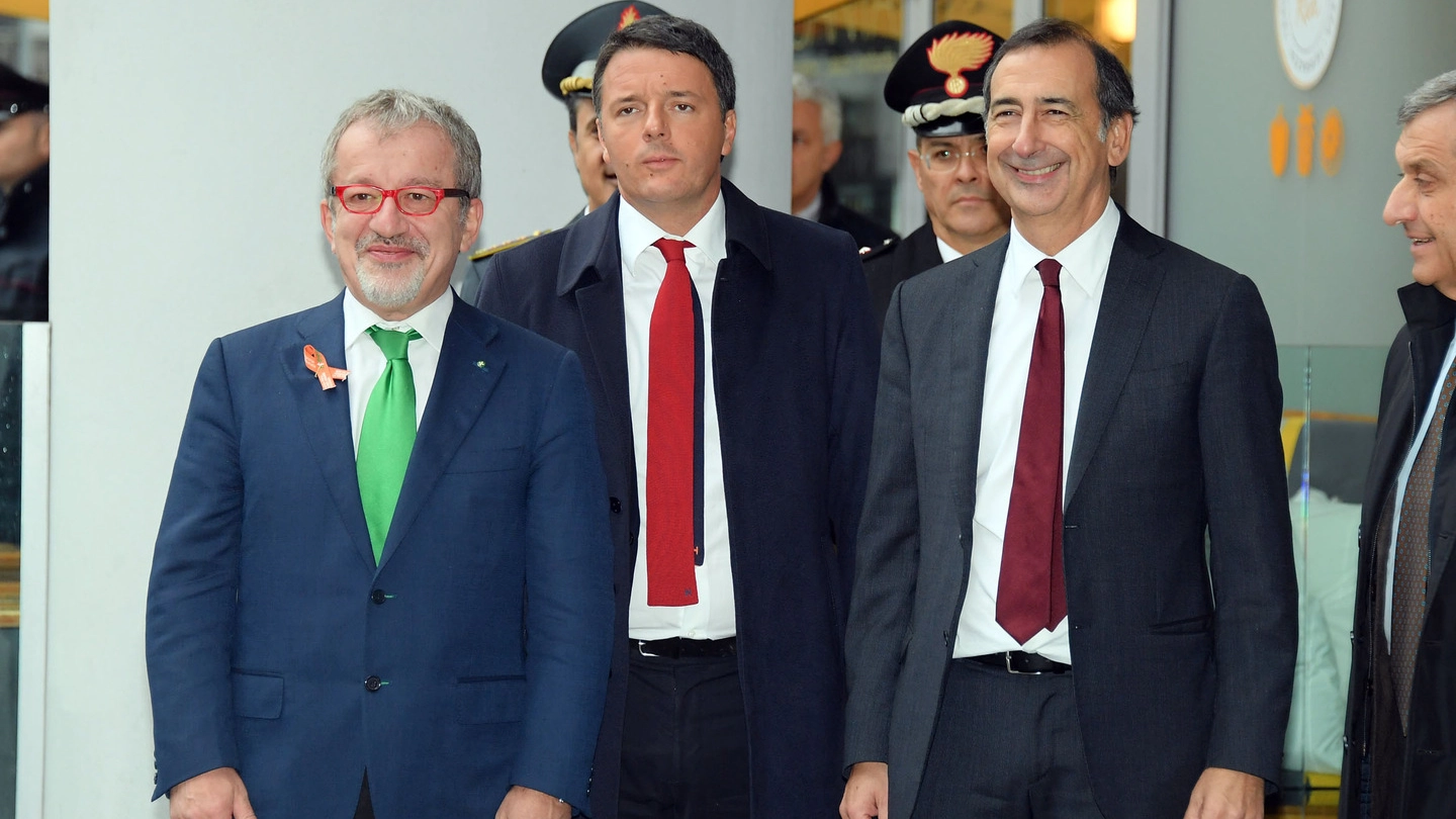 Un recente incontro a tre fra Renzi, Sala e Maroni