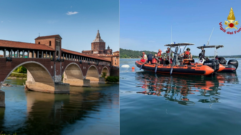 Il ponte coperto di Pavia e i sommozzatori dei vigili del fuoco