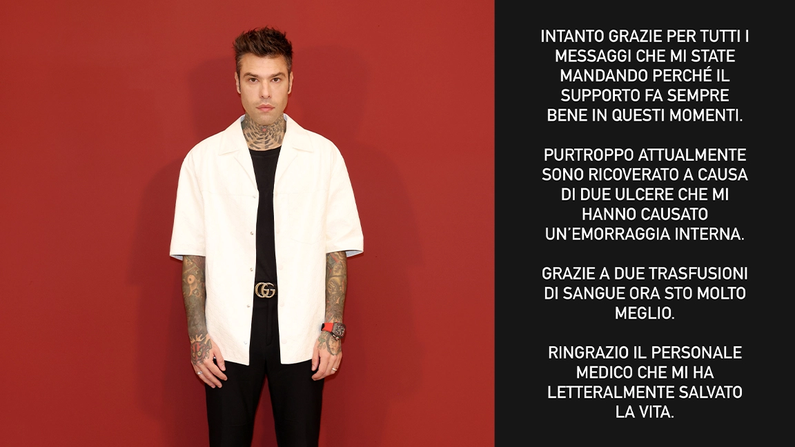 Fedez e il messaggio pubblicato su Instagram