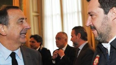Il sindaco di Milano Giuseppe Sala e il leader della Lega Matto Salvini
