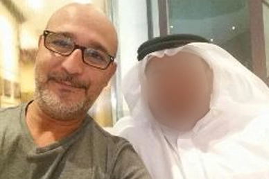 Guido Umberto Farinelli in uno dei selfie che inviava ai truffati