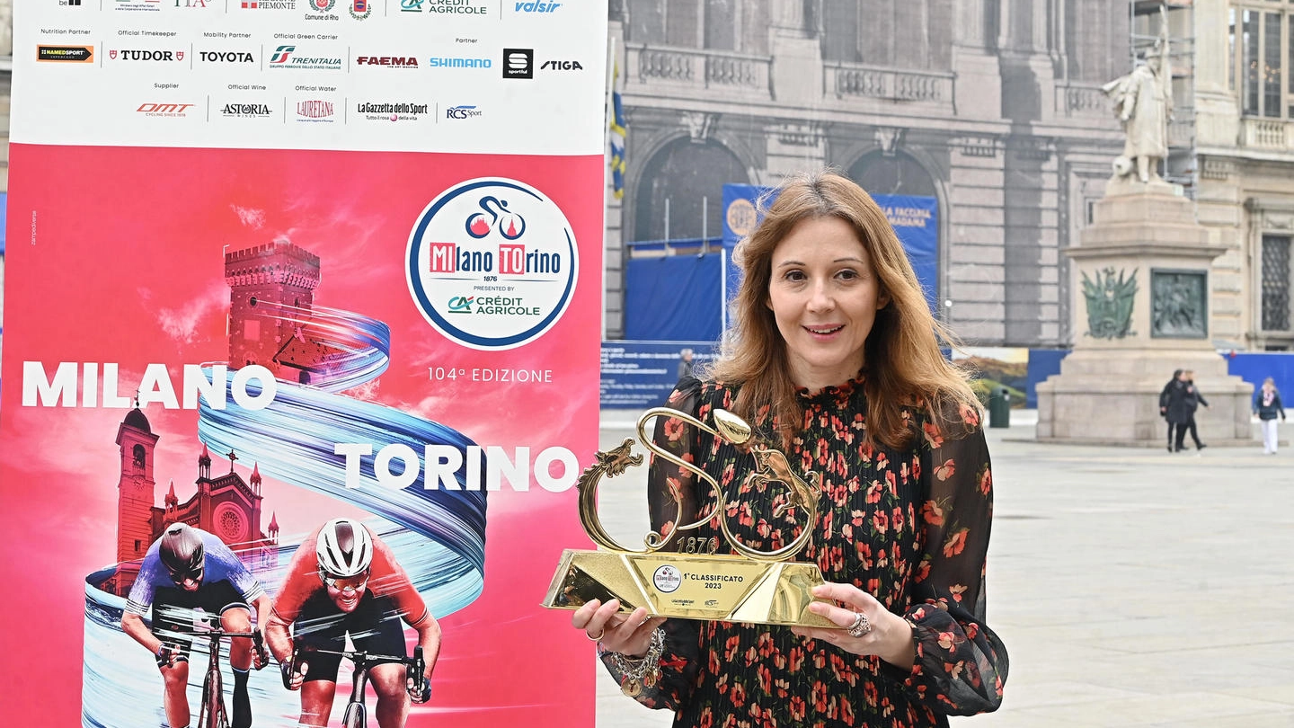 Alessandra Borghetti alla presentazione della Milano-Torino 2023