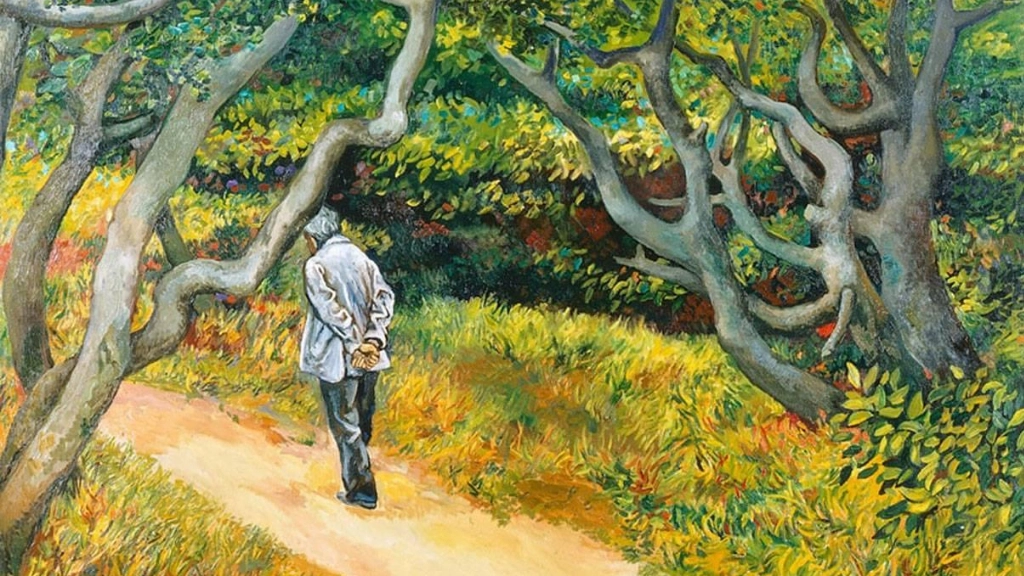 La passeggiata nel verde a Velate di Renato Guttuso (1982)