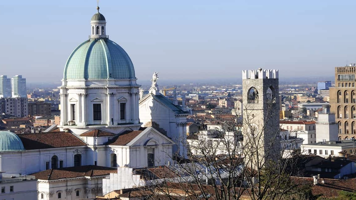 La città di Brescia dove questa mattina si è verificato un esteso blackout La città di Brescia dove questa mattina si è verificato un esteso blackout
