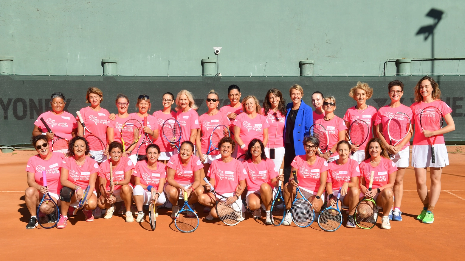 Le tenniste dell'evento benefico